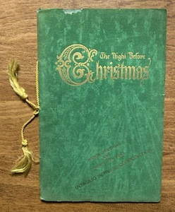 The Night Before Christmas Illustrated by Nell Stolp Smock Felt Book Card C14 - Picture 1 of 12