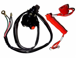 KILL STOP SWITCH WITH TETHER FITS  YAMAHA OUTBOARD ENGINE/MOTOR SCOOTER ATV NEW - Picture 1 of 2