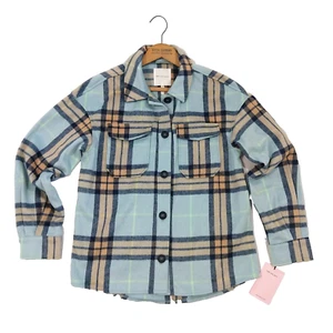 Avec Les Filles Anthropologie Plaid Shacket Size S NWT Button Front Flannel Soft - Picture 1 of 7