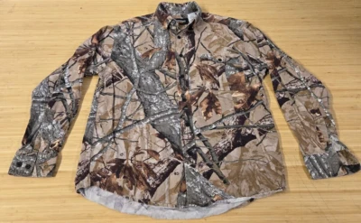 Outfitters Ridge Realtree Camo Long Sleeve Button Up Hunting Shirt Men's Medium - Image 1 of 4