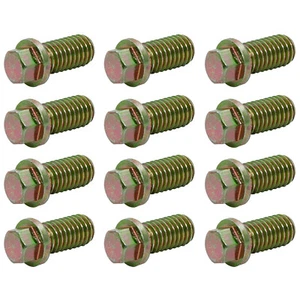 Extractor/Header Bolts 3/8"-16 x 3/4" Long set of 12 Gold Finish - Picture 1 of 3