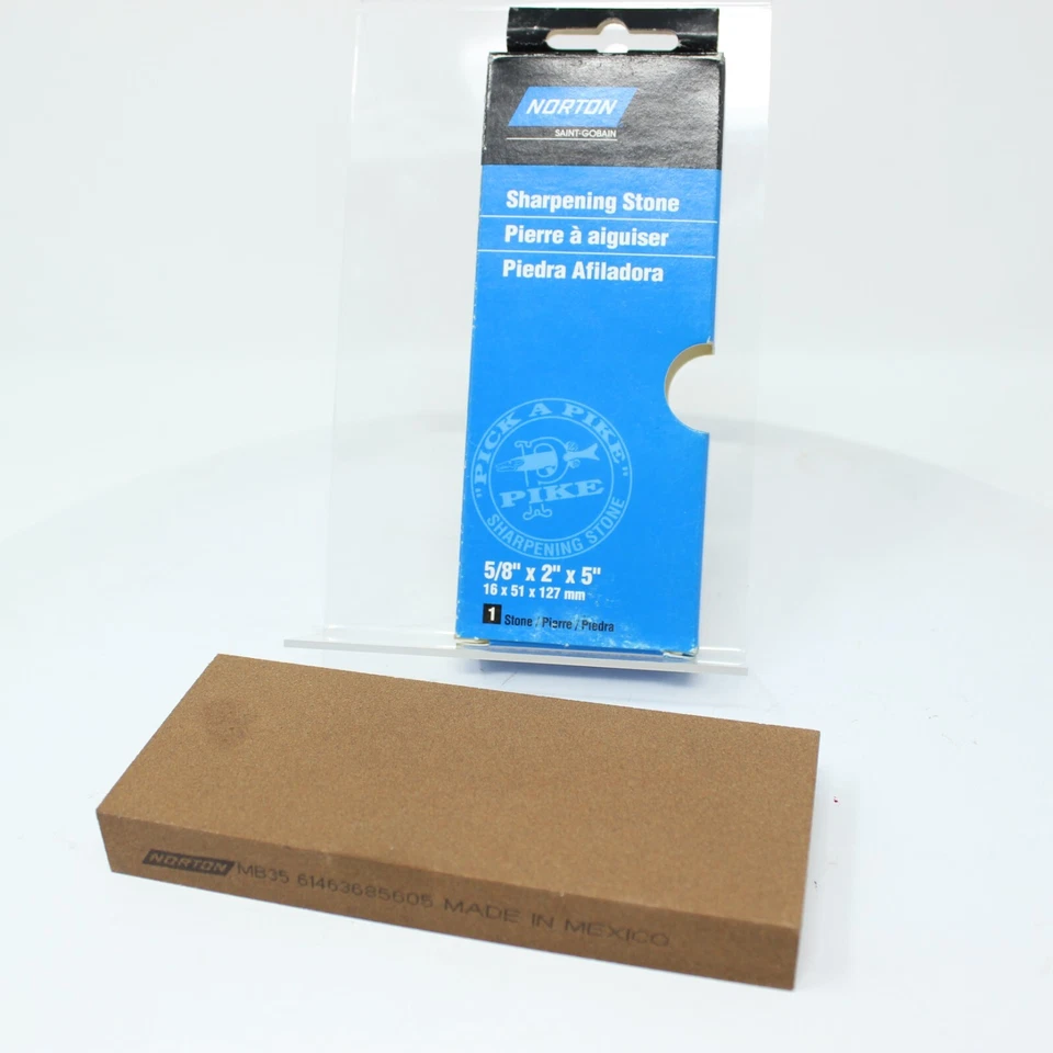 Norton 61463685605 5x2x5/8" India AO Single Grit Benchstone Medium Grit