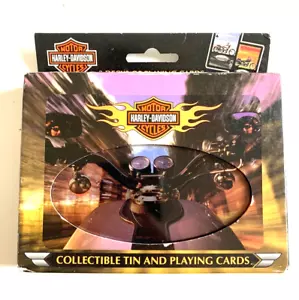 Carte da gioco e latta Harley Davidson da collezione sigillate - Foto 1 di 5