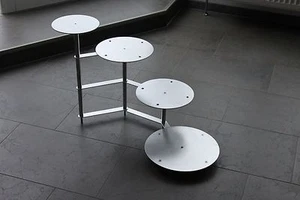 Aluminum cake stand wedding 4 floors bedrooms aluminum stairs Ø 20 26 26 32 cm - Picture 1 of 1