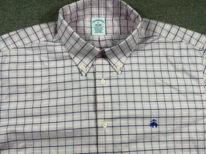 NUEVO CON ETIQUETAS Camisa Brooks Brothers L/S Sin Planchar Abotonada XL Rosa WP Algodón Elástico - Imagen 1 de 6