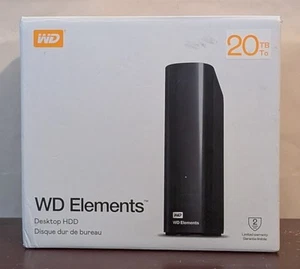 Western Digital 20TB WD Elements Desktop External Hard Drive-WDBWLG0200HBK-NESN - Picture 1 of 6