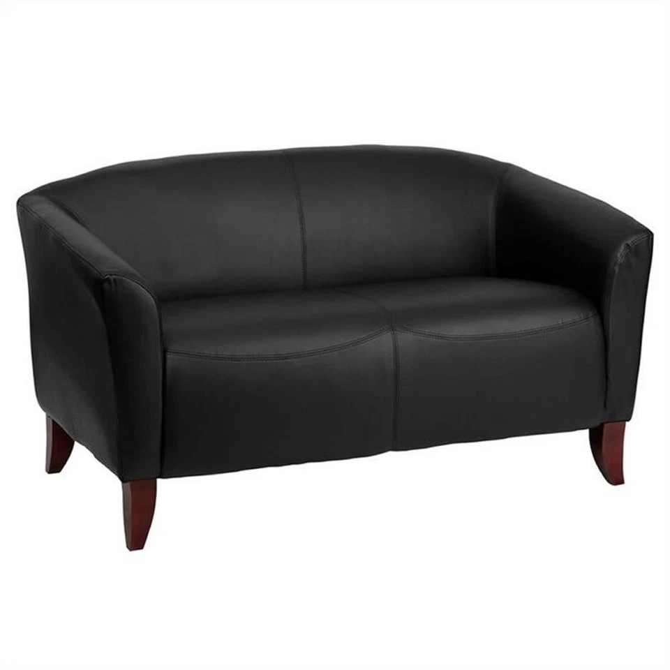 Namoradeira Flash Furniture Hercules Imperial couro preta - Imagem 1 de 2