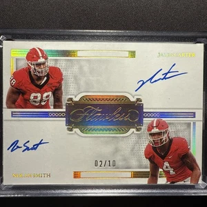 2023 Panini Flawless Collegiate #FDS-GA Nolan Smith Jalen Carter Dual Auto /10🐶 - Picture 1 of 4