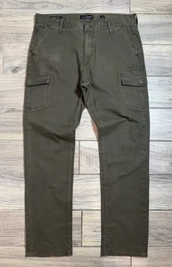 LUCKY BRAND Men’s Athletic Cargo Utility Pant. Sz. 34/32 Dark Olive Green $98 - Picture 1 of 10