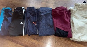 Size 6 Sweatpants Pants - Lot Of 5 Adidas Puma Athletics Gap kids - Picture 1 of 2