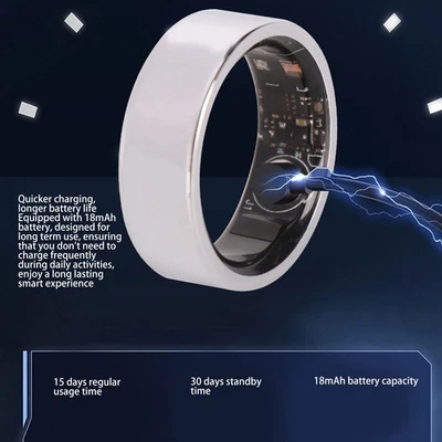 Smart Ring Comfortable Wearing Gesture Control IP68 Water Proof Smart Fitness - Bild 1 von 4