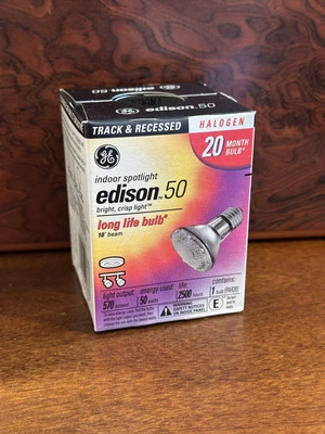 GE / Long Life / 50 Watt - Edison Flood Bulb Indoor Track & Recessed