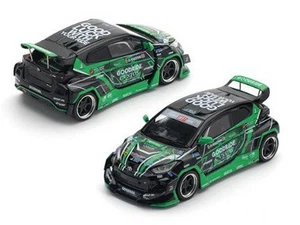 TOYOTA Yaris GR - Pandem - Deportes de Motor - Verde / Negro - Pop Race 1:64 - Imagen 1 de 6