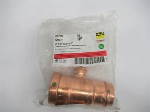 Viega 20709 , 2-1/2" x 2" x 1" Pro Press Copper XL-C Tee - Picture 1 of 3