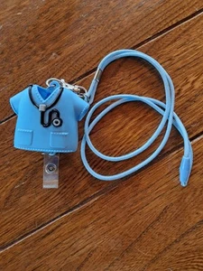Bath & Body Works Medical Blue Scrub PocketBac Hand Gel Holder Lanyard Clip NWT - Picture 1 of 2