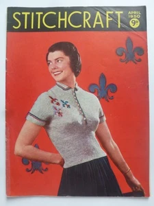 STITCHCRAFT APRIL 1950 – Vintage Needlework Magazine - Picture 1 of 9