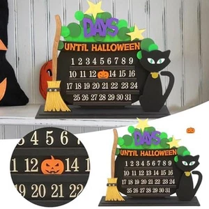 Kids Friendly Interactive Halloween Countdown Calendar with Wood Design - Picture 1 of 12