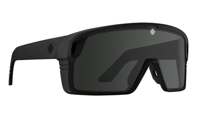 SPY MONOLITH MATTE BLACK/HAPPY GREY GREEN POLAR BLACK SPECTRA MIRROR SUNGLASSES. - Image 1 of 4