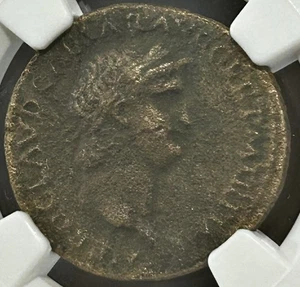 Nero AE As AD 54-68 Genius Sacrificing NGC sehr guter Zustand - Bild 1 von 4