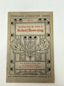 Excelsior Literature Series No. 11 Robert Browning Poems Biography Dansville NY - Bild 1 von 6