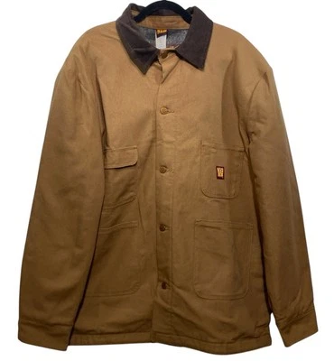 Abrigo de Colección Big Ben Chore Para Hombres 46 Manta Larga Forrada Marrón Lona Pana Cuello Foto 1 de 4