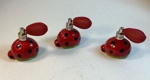 Lady Bug Whimsical Perfume Atomizer Bottles (3) New - Picture 1 of 5