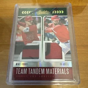 2020 PANINI ABSOLUTE MIKE TROUT & JO ADELL TEAM TANDEM MATERIALS RELIC CARD /5 - Bild 1 von 2