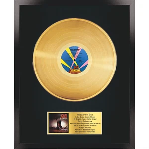 Ozzy Osbourne - Blizzard of Ozz / LP Gold 12" / Souvenir in black fram / Rock - Picture 1 of 7