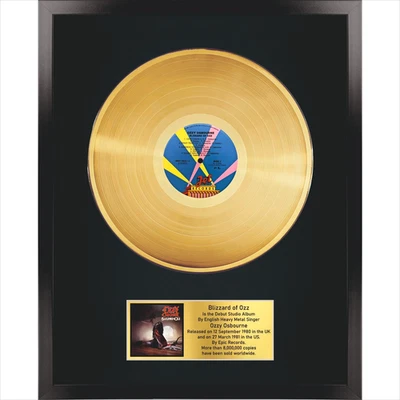 Ozzy Osbourne - Blizzard of Ozz / LP Gold 12" / Souvenir in black fram / Rock - Image 1 of 4