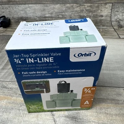 Orbit 3/4-inch  Jar-Top In-Line Sprinkler Valve - 57460 - NEW - Image 1 of 4