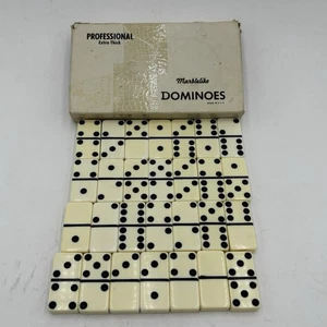 Puremco Marblelike Dominoes Extra Thick in Box No 816 White - Picture 1 of 9