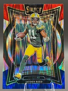 JAYDEN REED #68 Concourse rojo y azul Prizm Shock 2024 Panini Select PACKERS - Imagen 1 de 5