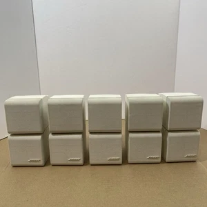 Bose Double Cube Set of 5 Speakers Acoustimass Lifestyle Surround White - Picture 1 of 7