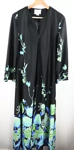 Vintage David Warren zip front long sleeve dress in black size UK14 - Picture 1 of 11