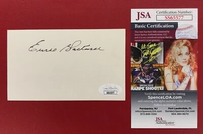 Ewell Blackwell Signed 3x5 Card JSA Certified MLB Pitcher Cincinnati Reds AUTO! - Image 1 of 4