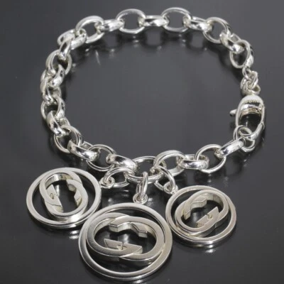 GUCCI interlocking bracelet silver 925 38.1g multi E1617 - Image 1 of 4