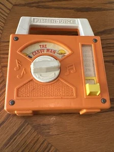 Caja de música Fisher Price 790 The Candy Man 1978 vintage cuerda radio naranja ¡FUNCIONA! - Imagen 1 de 3