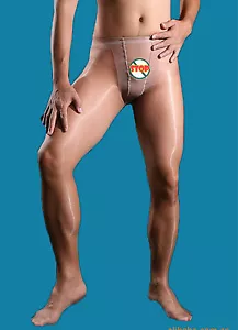 Man Cross-dressing Shiny Glossy Sheer Stockings Pantyhose Tights Opaque Hosiery - Picture 1 of 22