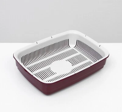 Bandeja sin basura para tamizado gato gatito fácil de limpiar (42 x 31 x 10 cm), inodoro sin escobillas Foto 1 de 4