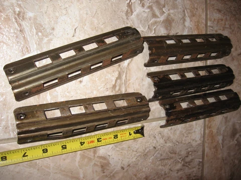 Vintage Bed Rail Brackets Set  metal Bedfast salvage Cover