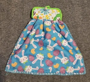 Happy Easter Bunny Oven Hanging Decorative Towel Hot Pad - Picture 1 of 12