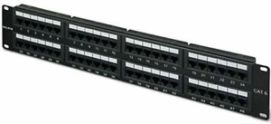 NEW Belkin F4P638-48-AB5 48-Port CAT6 Network Patch Panel Black ethernet - Picture 1 of 1