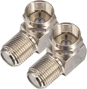 Female to Male Adapter Right Angle Coax Connector F Male to Female Coaxial RG6 - Picture 1 of 5