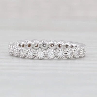 New 0.30ctw Diamond Eternity Ring 18k Gold Stackable Anniversary Band Spark - Image 1 of 4