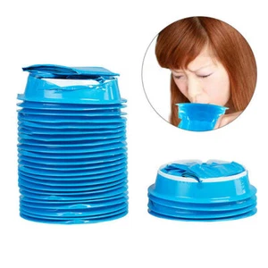 10-Pack Disposable Emesis Vomit Puke Throw-Up Barf Bags Air Sea Car Sickness Aid - Picture 1 of 11