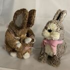 Ashland Lapin Sisal Straw Easter Bunny Long Eared Lot Of 2