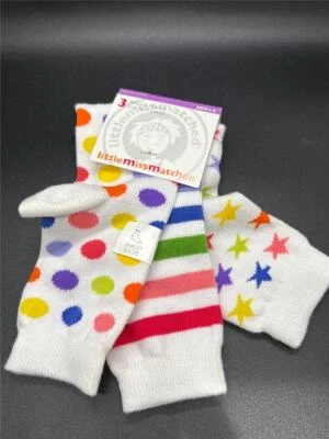 Little Mismatched Ankle Socks 6-8  Mis-Mates Colorful Fun  (pack of 3) NWT - Image 1 of 2