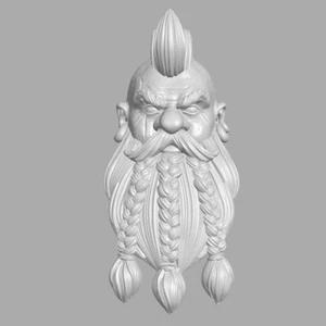Dwarf Warrior v2 custom head for Mythic Legions & other fantasy action figures - Picture 1 of 1