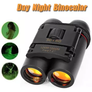 30x60 Day/Night Vision Binoculars Goggles Hunting Folding Telescope + Free Case - Picture 1 of 15