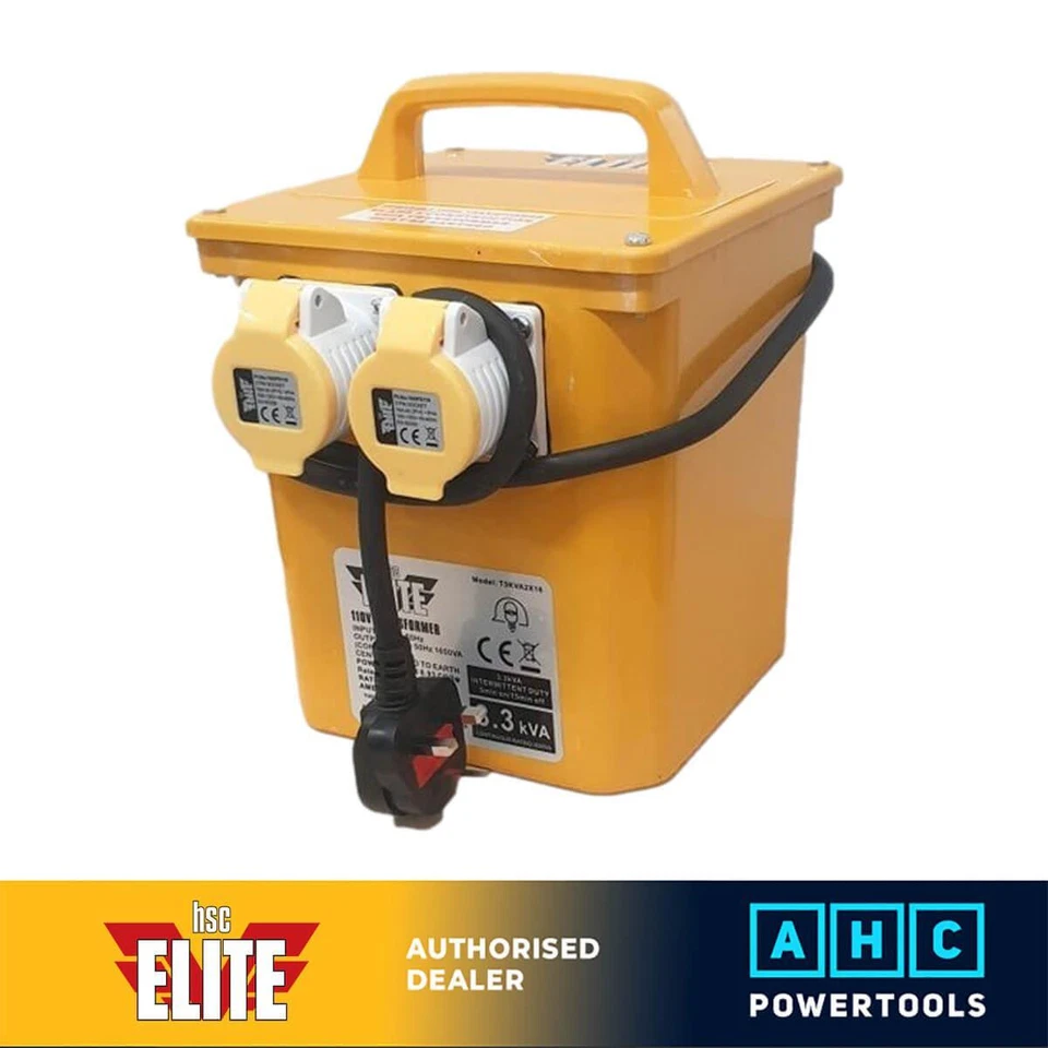 ELITE Site Power Tool Rated Transformer 110v Twin 16amp 3.3 KVA - Image 1 of 4